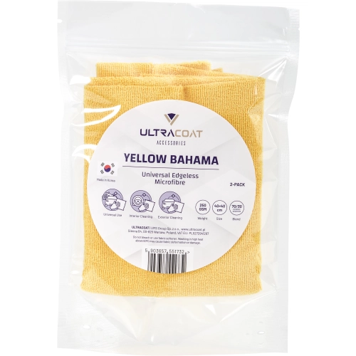 ULTRACOAT YELLOW BAHAMA 2-PACK uniwersalna mikrofibra bezszwowa
